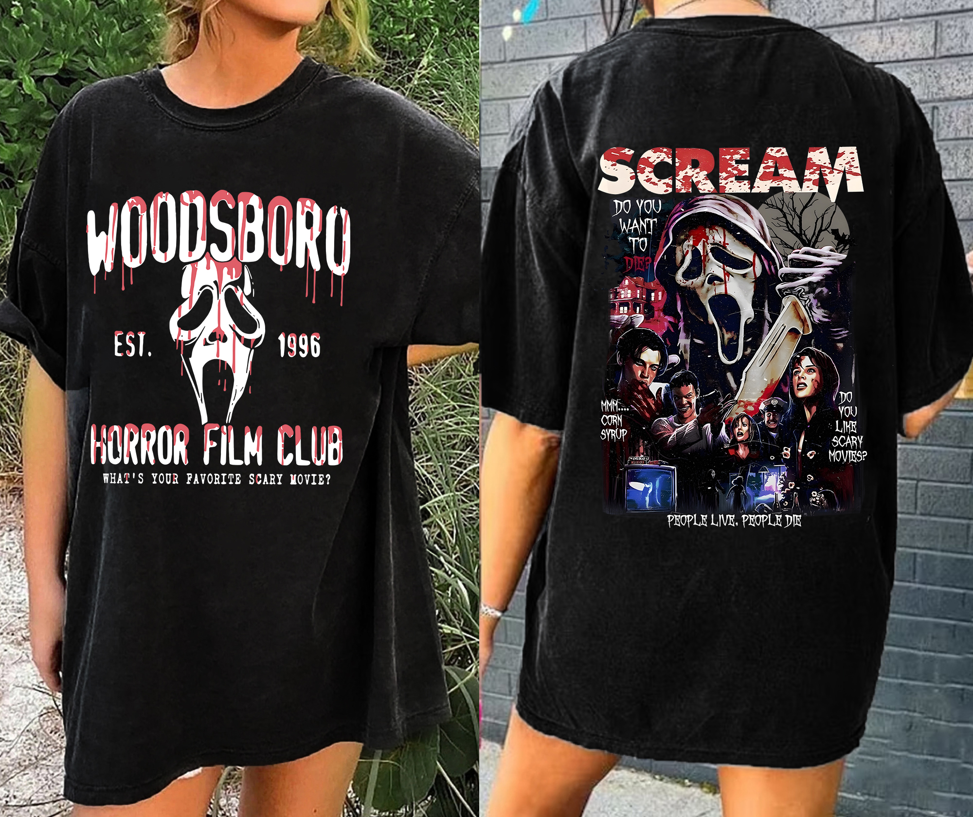 Vintage 90s Halloween Scream Hoodie 8