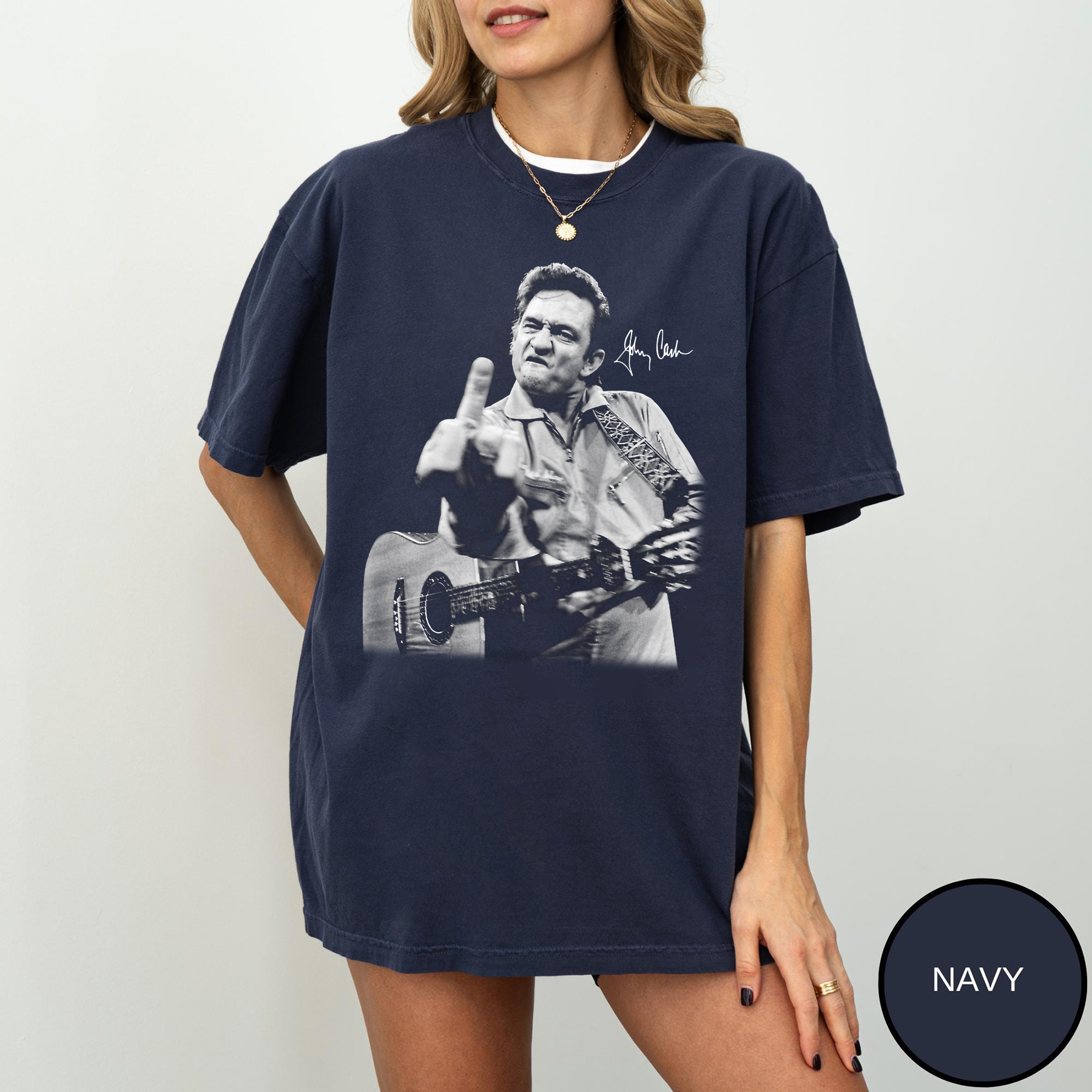 Vintage Johnny Cash Comfort Colors T-Shirt, Johnny Cash Middle Finger Tee (3)