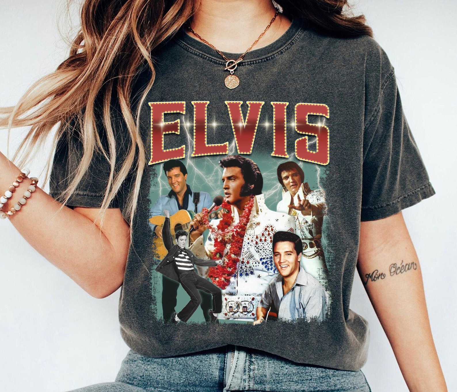 Elvis 90s Vintage Shirt, King Of Rock T-Shirt (1)