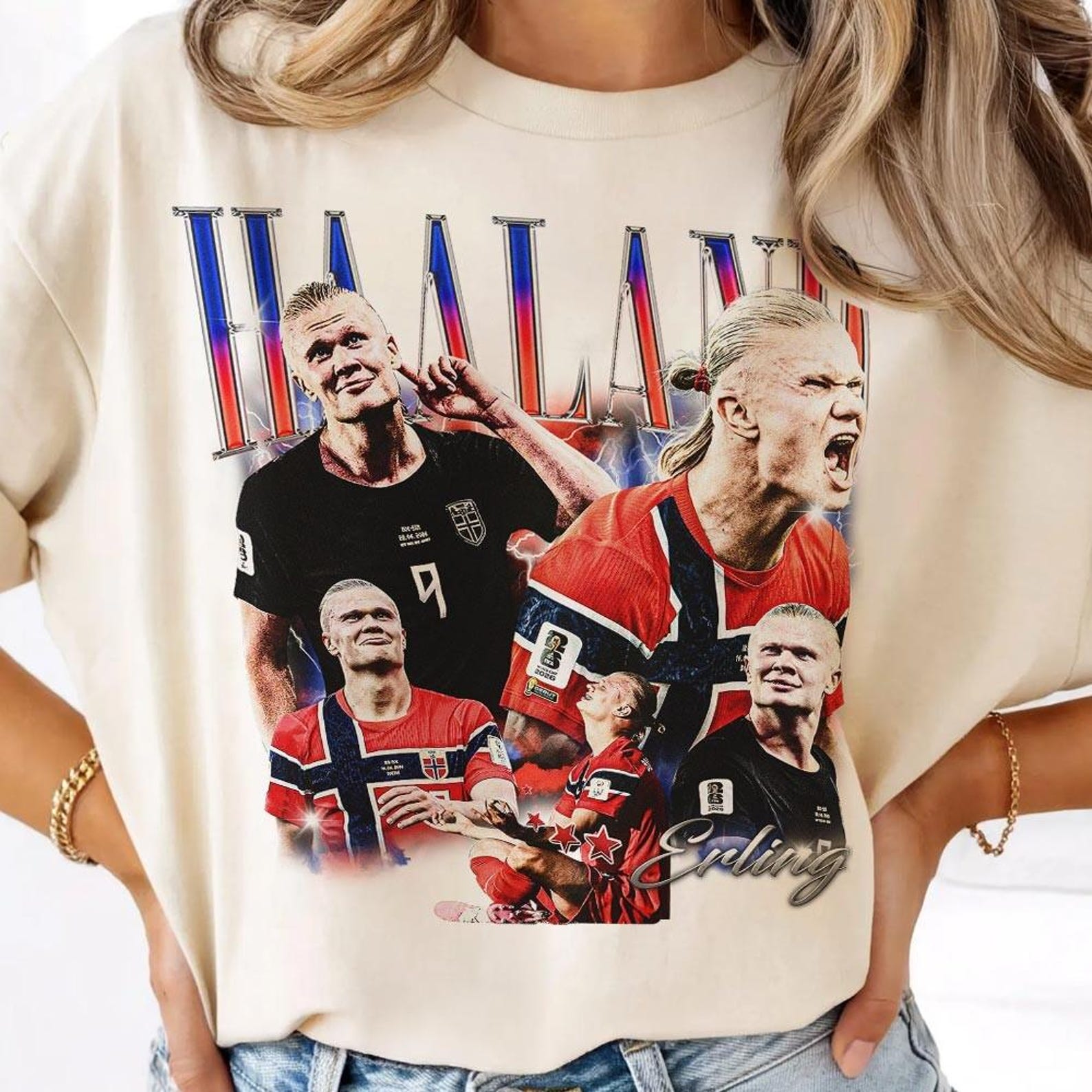 Erling Haaland Soccer World Vintage Comfort Colors Shirt (3)