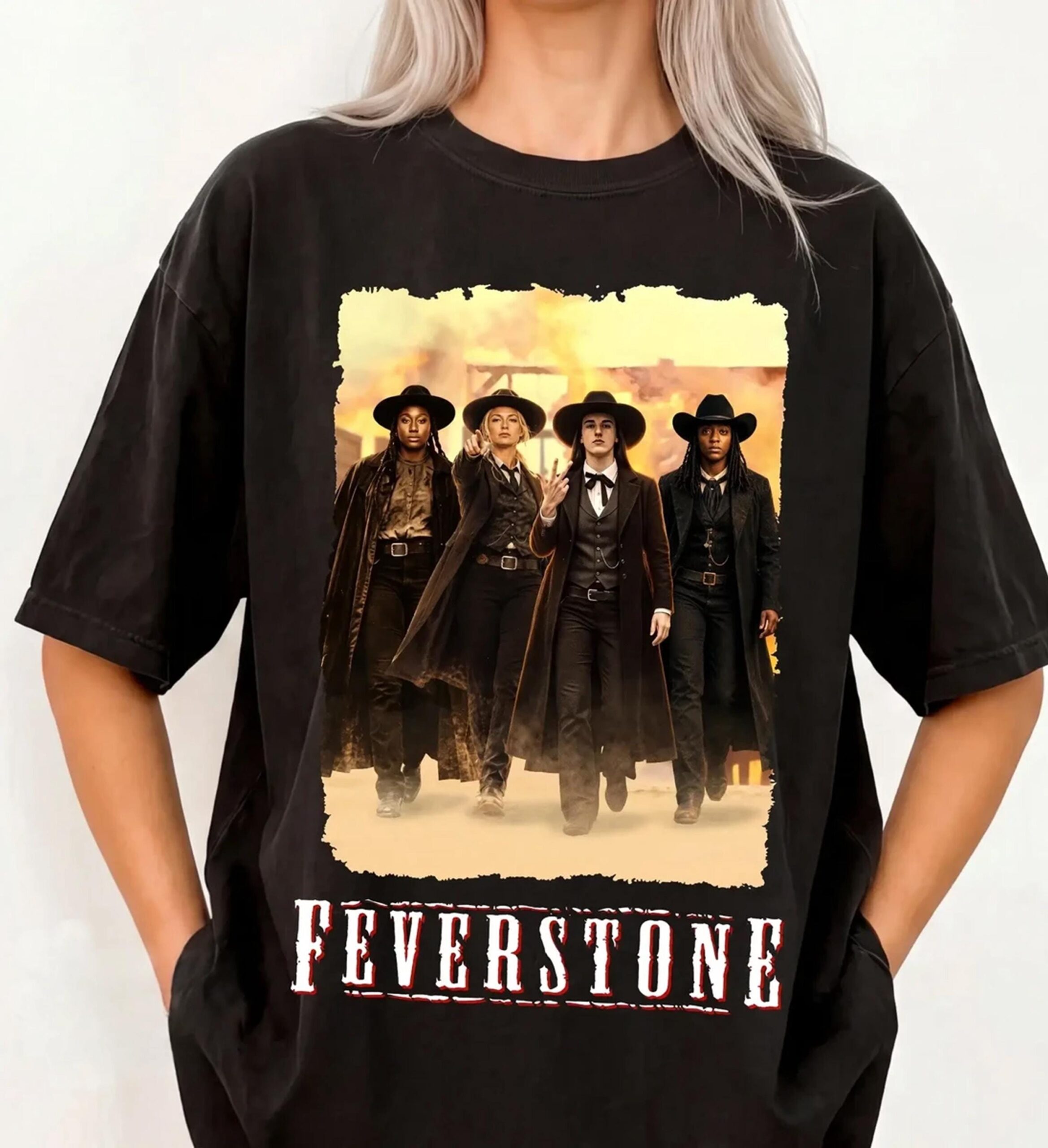Indiana Fever Feverstone Shirt, Caitlin Clark Lexie Hull Western Tee (1)