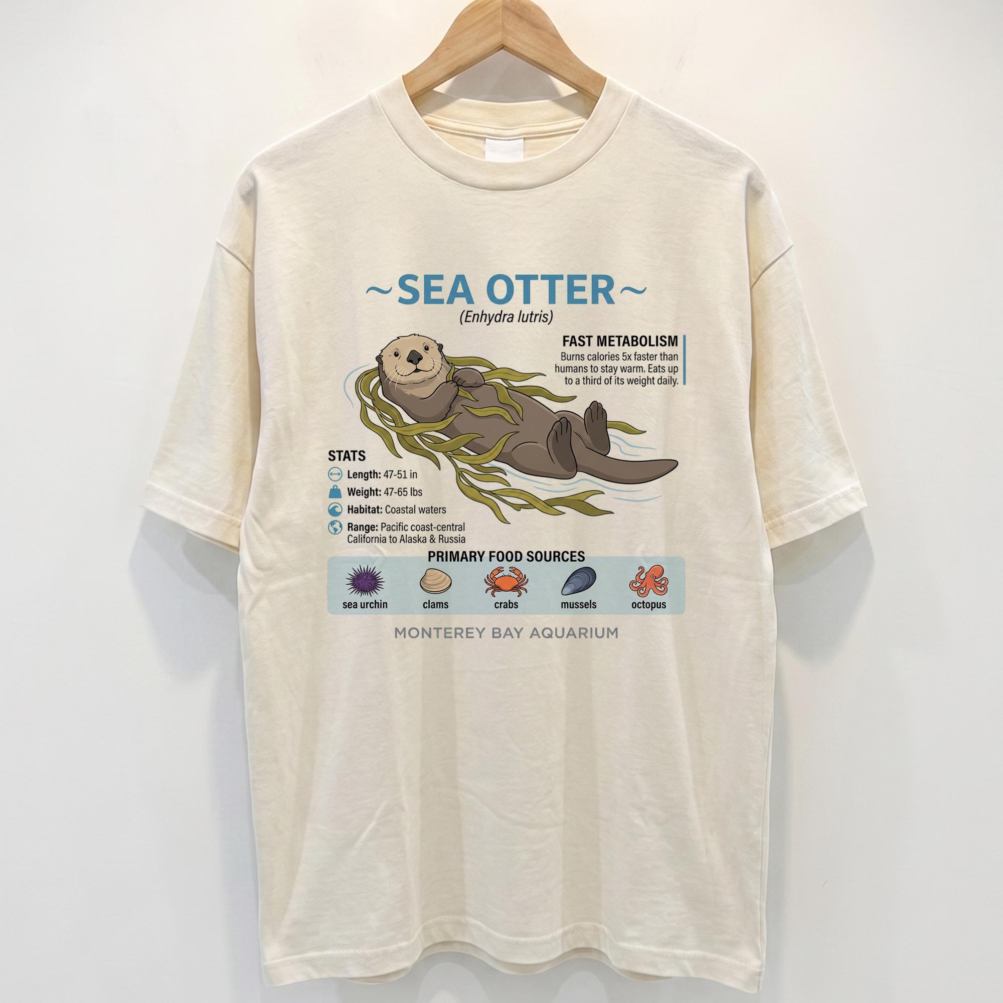Monterey Bay Aquarium Shirt, Sea Otters Graphic Tee