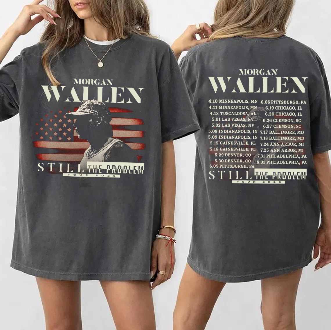 Morgan Wallen Still The Problem Tour 2026 Comfort Colors Double Sided Shirt (3)