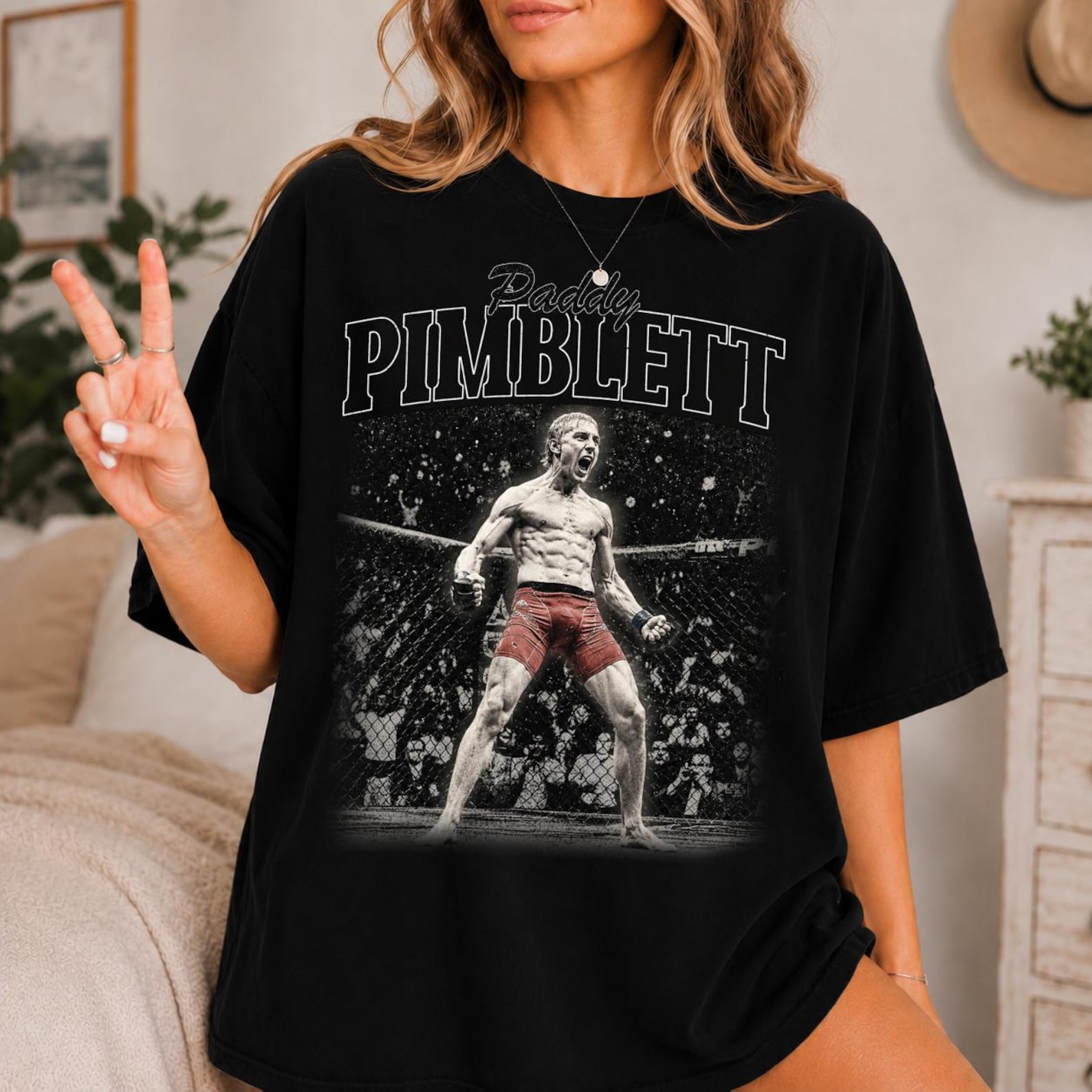 Paddy The Baddy Pimblett Shirt, Vintage MMA Fighter Tee, Fight Night Fan Gift (2)