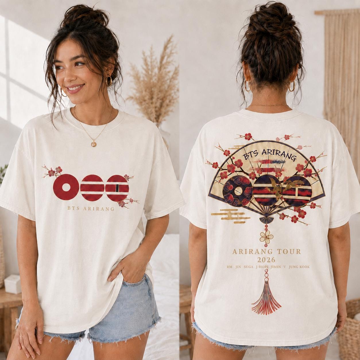 BTS Arirang Korean Folding Fan Shirt (1)