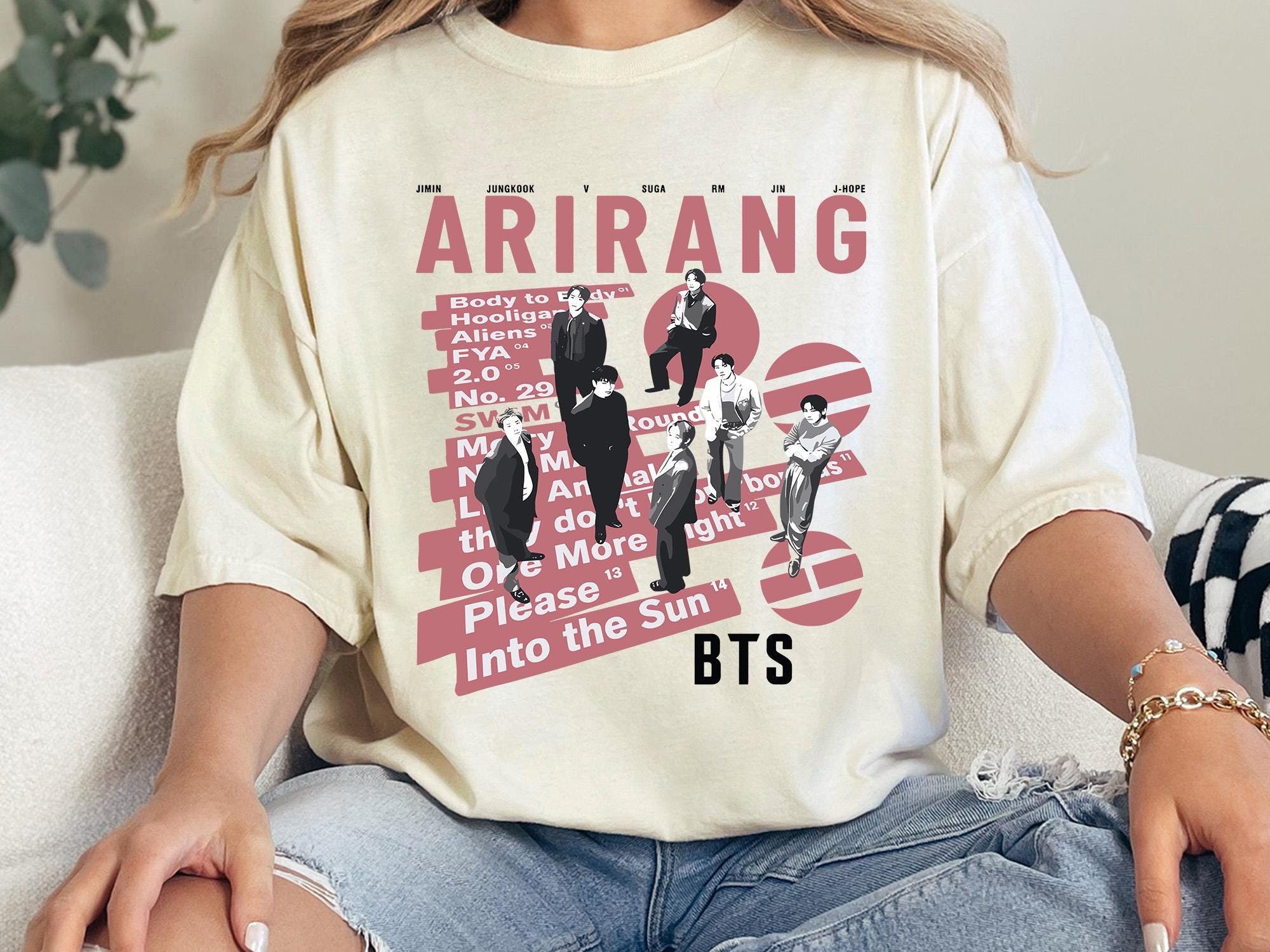 Retro BTS Arirang Tour Shirt, Trendy Summer Music Fan Gift (2)