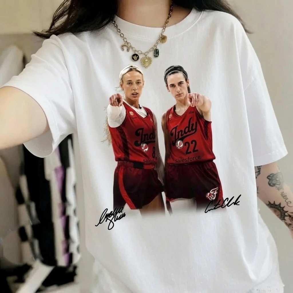 Sophie Cunningham and Caitlin Clark T- Shirt (2)
