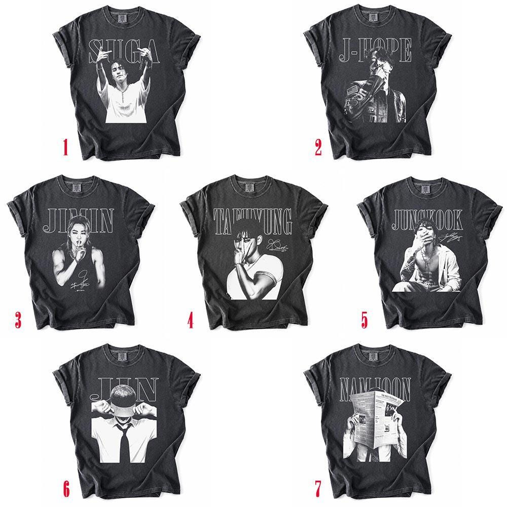 Vintage Bangtan Shirt, Kpop Jungkook, Jimin, Suga, V, Jin, J-Hope, RM BTS Arirang World Tour (1)