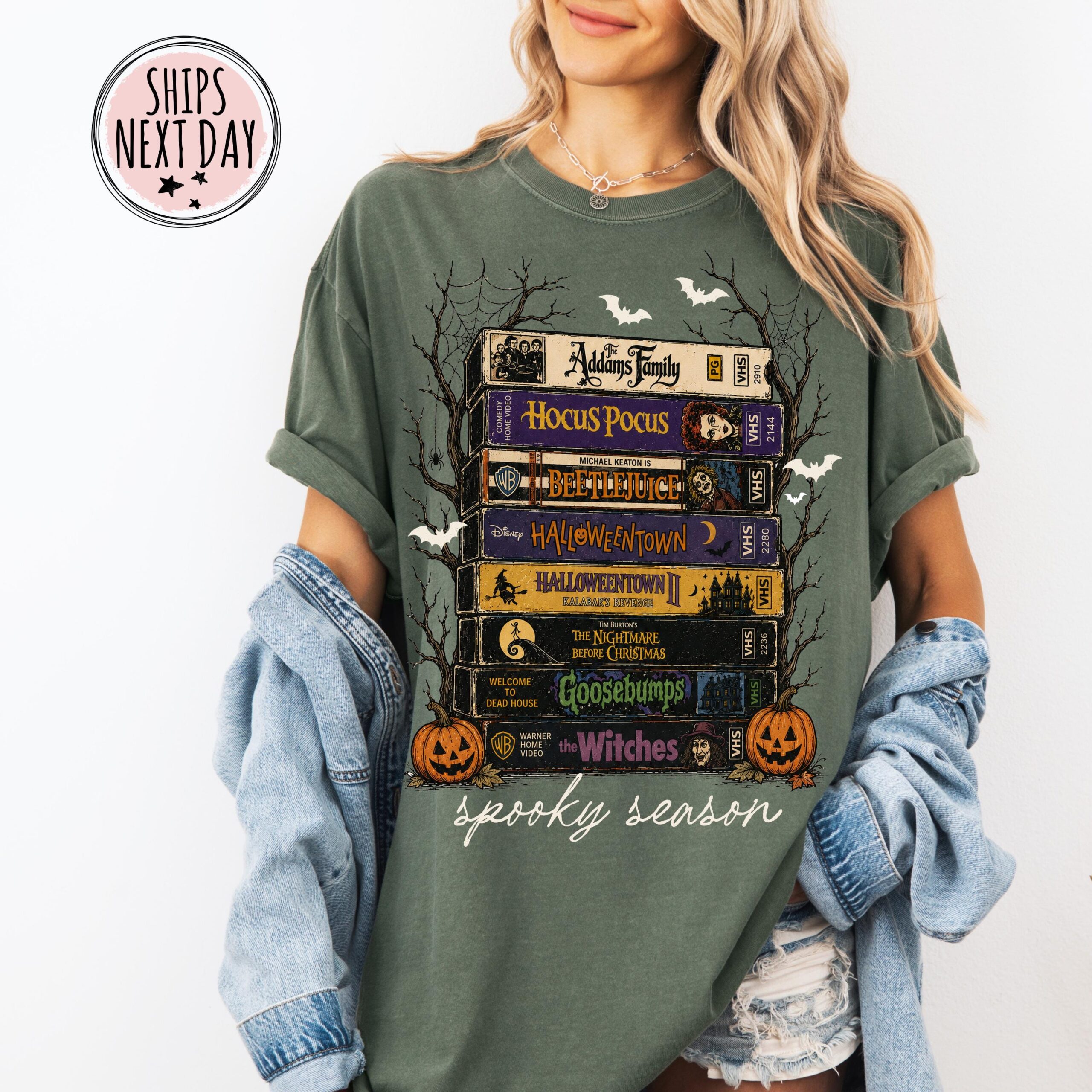 Vintage Halloween VHS Tee, Retro Spooky Season Shirt (2)