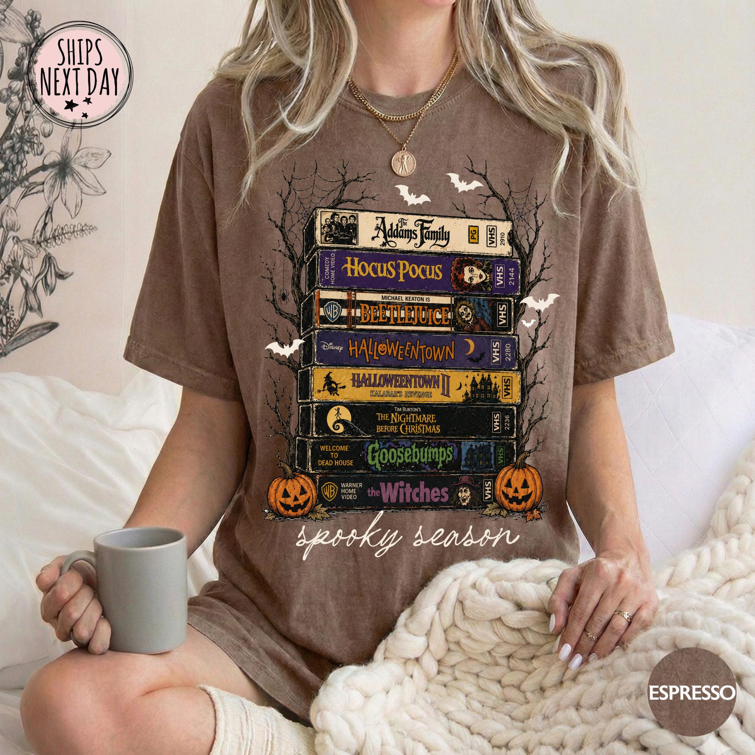 Vintage Halloween VHS Tee, Retro Spooky Season Shirt (3)