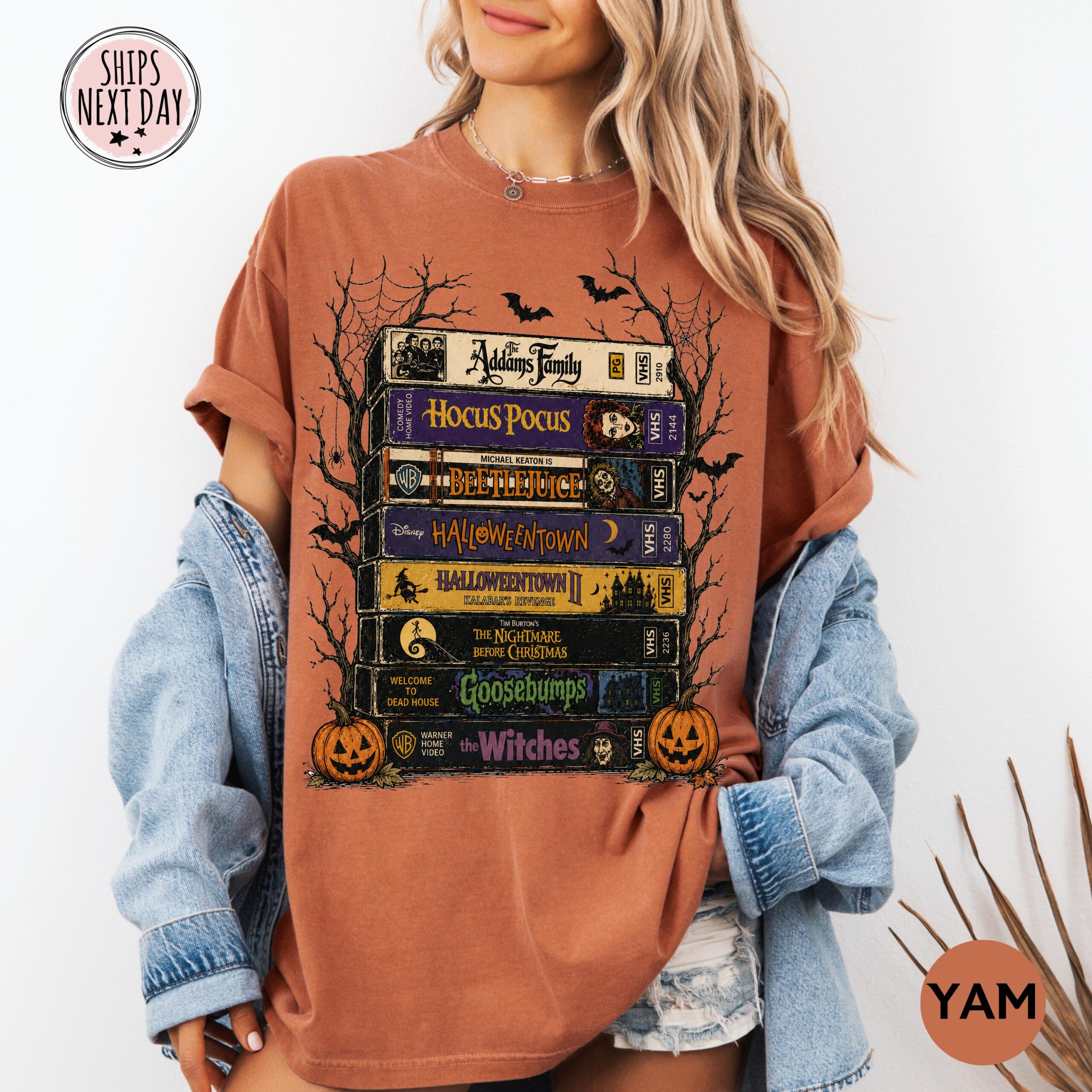 Vintage Halloween VHS Tee, Retro Spooky Season Shirt (5)