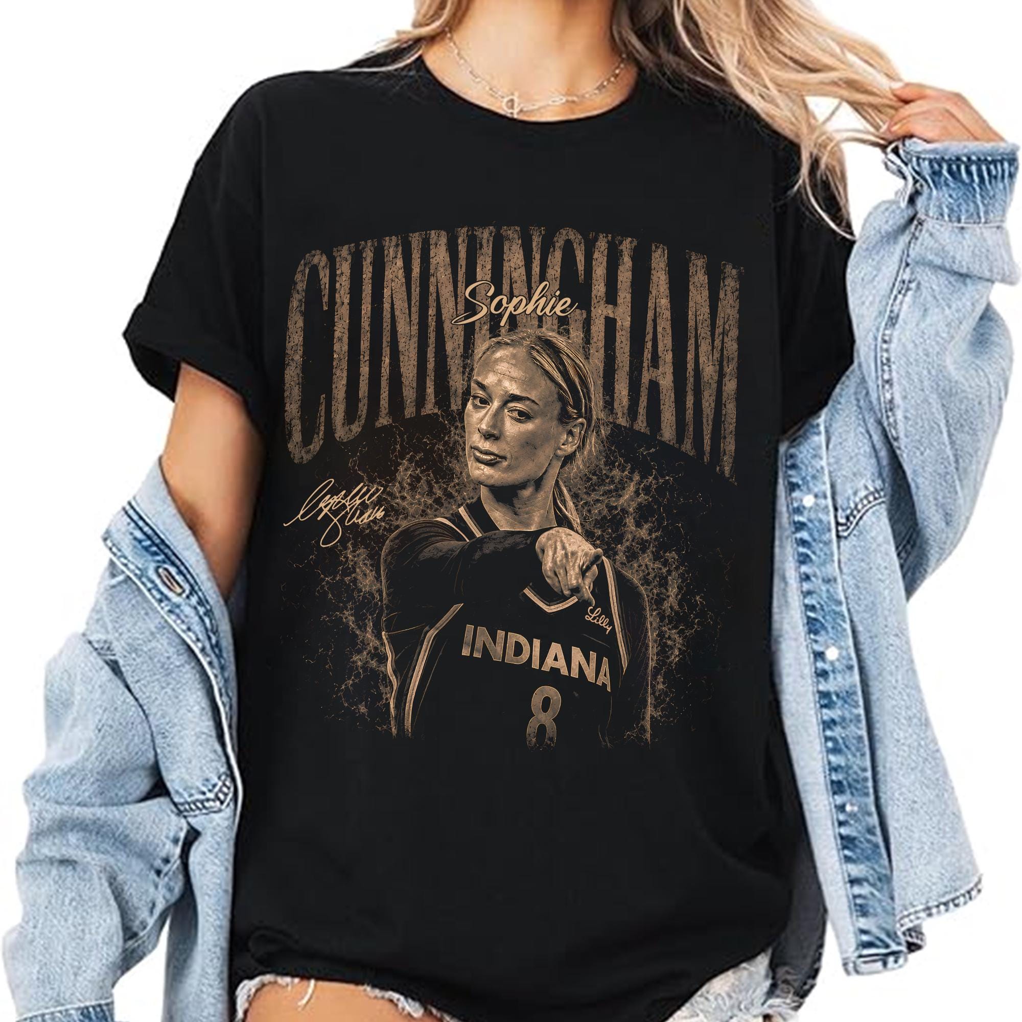 Vintage Sophie Cunningham Point Signature Basketball Shirt (2)