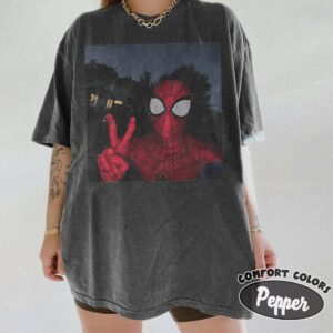 Vintage Spider-Man Peace Sign Graphic Comfort Colors Shirt
